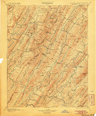 Monterey Virginia Historical topographic map, 1:125000 scale, 30 X 30 Minute, Year 1901