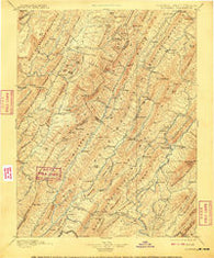 Monterey Virginia Historical topographic map, 1:125000 scale, 30 X 30 Minute, Year 1901