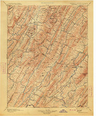 Monterey Virginia Historical topographic map, 1:125000 scale, 30 X 30 Minute, Year 1901