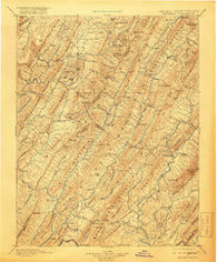Monterey Virginia Historical topographic map, 1:125000 scale, 30 X 30 Minute, Year 1901