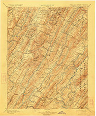 Monterey Virginia Historical topographic map, 1:125000 scale, 30 X 30 Minute, Year 1901