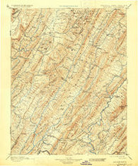 Monterey Virginia Historical topographic map, 1:125000 scale, 30 X 30 Minute, Year 1901