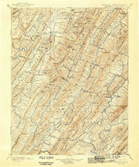 Monterey Virginia Historical topographic map, 1:125000 scale, 30 X 30 Minute, Year 1901