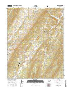 Monterey Virginia Current topographic map, 1:24000 scale, 7.5 X 7.5 Minute, Year 2016