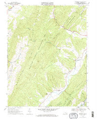 Monterey SE Virginia Historical topographic map, 1:24000 scale, 7.5 X 7.5 Minute, Year 1969