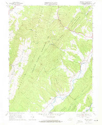 Monterey SE Virginia Historical topographic map, 1:24000 scale, 7.5 X 7.5 Minute, Year 1969