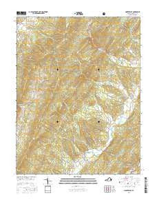Monterey SE Virginia Current topographic map, 1:24000 scale, 7.5 X 7.5 Minute, Year 2016