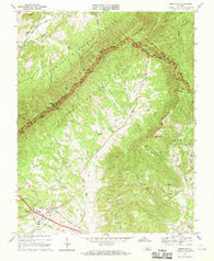 Montvale Virginia Historical topographic map, 1:24000 scale, 7.5 X 7.5 Minute, Year 1967