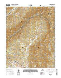 Montvale Virginia Current topographic map, 1:24000 scale, 7.5 X 7.5 Minute, Year 2016