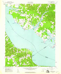 Morattico Virginia Historical topographic map, 1:24000 scale, 7.5 X 7.5 Minute, Year 1944