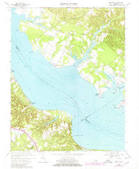 Morattico Virginia Historical topographic map, 1:24000 scale, 7.5 X 7.5 Minute, Year 1968