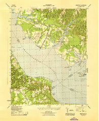 Morattico Virginia Historical topographic map, 1:31680 scale, 7.5 X 7.5 Minute, Year 1944