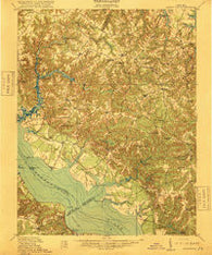 Morattico Virginia Historical topographic map, 1:62500 scale, 15 X 15 Minute, Year 1918