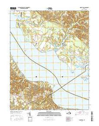 Morattico Virginia Current topographic map, 1:24000 scale, 7.5 X 7.5 Minute, Year 2016