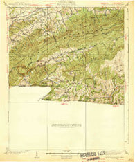 Mount Rogers Virginia Historical topographic map, 1:62500 scale, 15 X 15 Minute, Year 1939