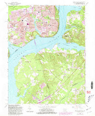 Mount Vernon Virginia Historical topographic map, 1:24000 scale, 7.5 X 7.5 Minute, Year 1966