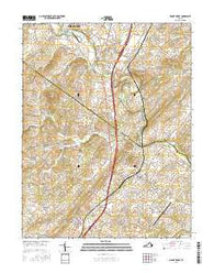 Mount Sidney Virginia Current topographic map, 1:24000 scale, 7.5 X 7.5 Minute, Year 2016