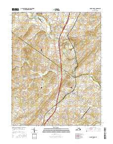 Mount Sidney Virginia Current topographic map, 1:24000 scale, 7.5 X 7.5 Minute, Year 2016