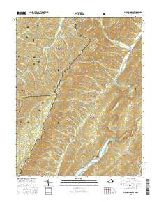 Mountain Grove Virginia Current topographic map, 1:24000 scale, 7.5 X 7.5 Minute, Year 2016