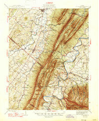 Mt Jackson Virginia Historical topographic map, 1:62500 scale, 15 X 15 Minute, Year 1947