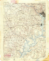 Mt. Vernon Virginia Historical topographic map, 1:125000 scale, 30 X 30 Minute, Year 1890