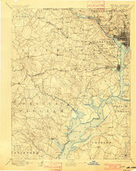 Mt. Vernon Virginia Historical topographic map, 1:125000 scale, 30 X 30 Minute, Year 1897