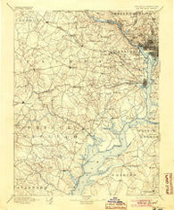 Mt. Vernon Virginia Historical topographic map, 1:125000 scale, 30 X 30 Minute, Year 1894