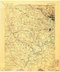 Mt. Vernon Virginia Historical topographic map, 1:125000 scale, 30 X 30 Minute, Year 1894