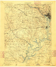 Mt. Vernon Virginia Historical topographic map, 1:125000 scale, 30 X 30 Minute, Year 1894