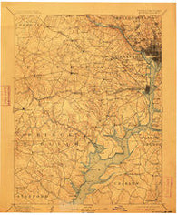 Mt. Vernon Virginia Historical topographic map, 1:125000 scale, 30 X 30 Minute, Year 1894