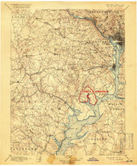 Mt. Vernon Virginia Historical topographic map, 1:125000 scale, 30 X 30 Minute, Year 1894