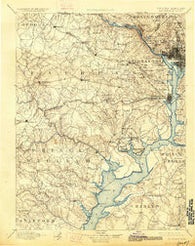 Mt. Vernon Virginia Historical topographic map, 1:125000 scale, 30 X 30 Minute, Year 1894