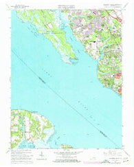 Mulberry Island Virginia Historical topographic map, 1:24000 scale, 7.5 X 7.5 Minute, Year 1965