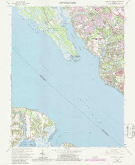 Mulberry Island Virginia Historical topographic map, 1:24000 scale, 7.5 X 7.5 Minute, Year 1965