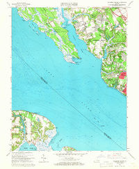 Mulberry Island Virginia Historical topographic map, 1:24000 scale, 7.5 X 7.5 Minute, Year 1965