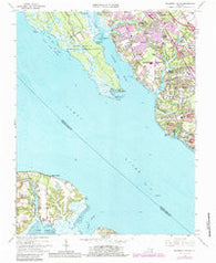 Mulberry Island Virginia Historical topographic map, 1:24000 scale, 7.5 X 7.5 Minute, Year 1965