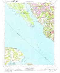 Mulberry Island Virginia Historical topographic map, 1:24000 scale, 7.5 X 7.5 Minute, Year 1965