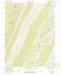 Mustoe Virginia Historical topographic map, 1:24000 scale, 7.5 X 7.5 Minute, Year 1969
