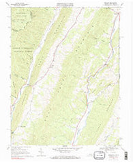 Mustoe Virginia Historical topographic map, 1:24000 scale, 7.5 X 7.5 Minute, Year 1969
