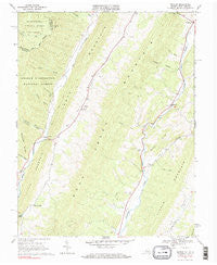 Mustoe Virginia Historical topographic map, 1:24000 scale, 7.5 X 7.5 Minute, Year 1969