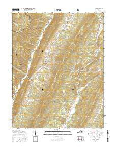 Mustoe Virginia Current topographic map, 1:24000 scale, 7.5 X 7.5 Minute, Year 2016