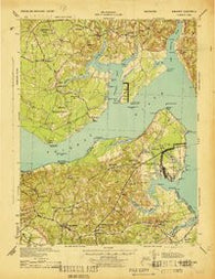 Nanjemoy Maryland Historical topographic map, 1:62500 scale, 15 X 15 Minute, Year 1944