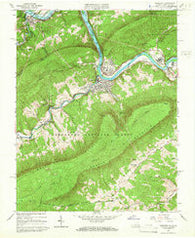 Narrows Virginia Historical topographic map, 1:24000 scale, 7.5 X 7.5 Minute, Year 1965