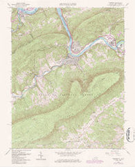 Narrows Virginia Historical topographic map, 1:24000 scale, 7.5 X 7.5 Minute, Year 1965