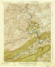 Narrows Virginia Historical topographic map, 1:62500 scale, 15 X 15 Minute, Year 1937