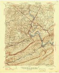 Narrows Virginia Historical topographic map, 1:62500 scale, 15 X 15 Minute, Year 1937