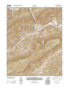 Narrows Virginia Historical topographic map, 1:24000 scale, 7.5 X 7.5 Minute, Year 2013