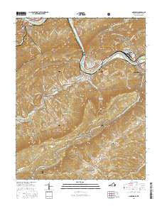 Narrows Virginia Current topographic map, 1:24000 scale, 7.5 X 7.5 Minute, Year 2016