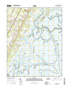 Nassawadox Virginia Current topographic map, 1:24000 scale, 7.5 X 7.5 Minute, Year 2016