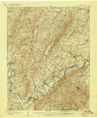 Natural Bridge Virginia Historical topographic map, 1:62500 scale, 15 X 15 Minute, Year 1907
